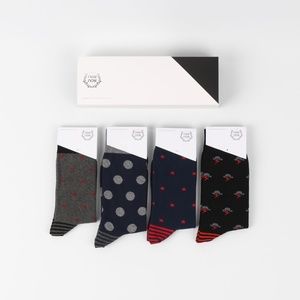 Mens Printed& Patterned Socks | 4 Pair Set